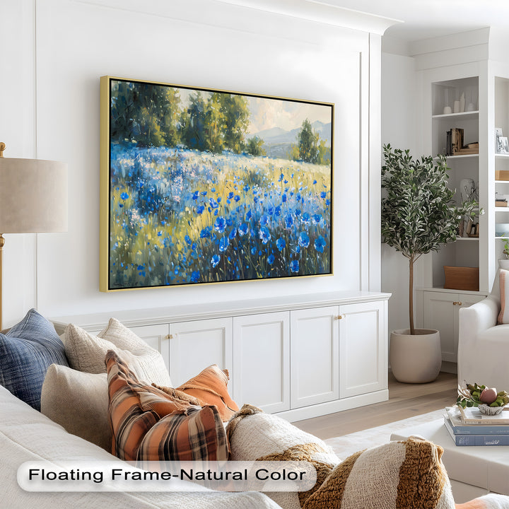 Nature's Harmony: Sea & Bloom – Captivating Oil Painting