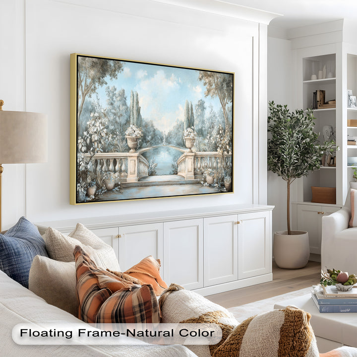 Tranquil Garden Terrace – Landscape Oil Painting