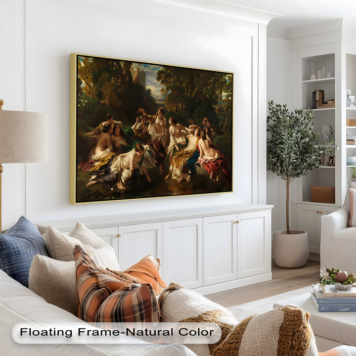 Twilight Reverie – Neoclassical Gathering of Maidens Oil Painting