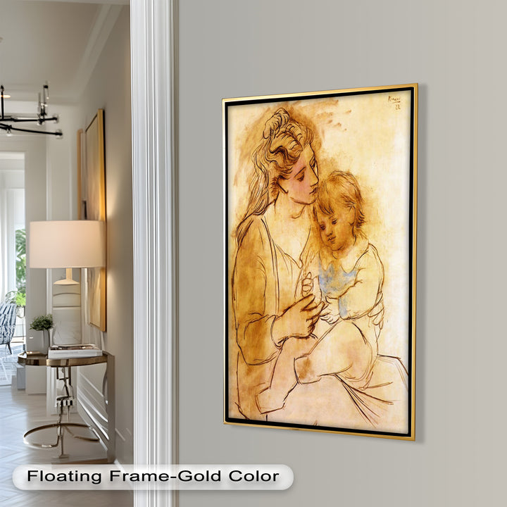Tender Affection – Mother and Child Picasso Oil Painting