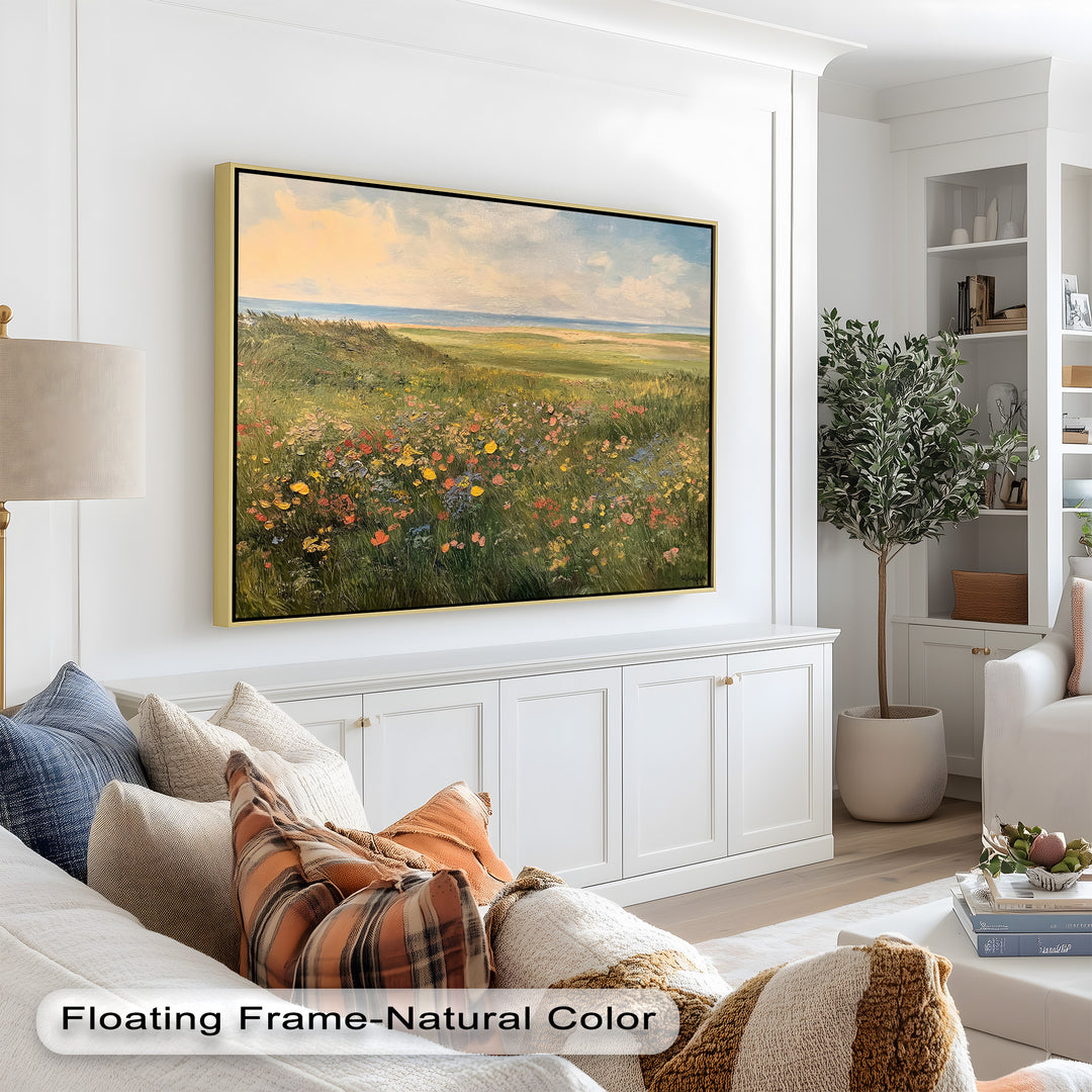 Seaside Meadow View – Landscape Oil Painting