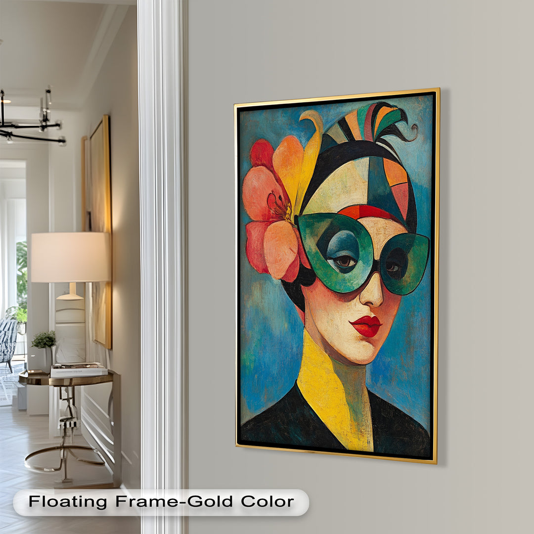 Retro Elegance Oil Painting – Fauvism Woman