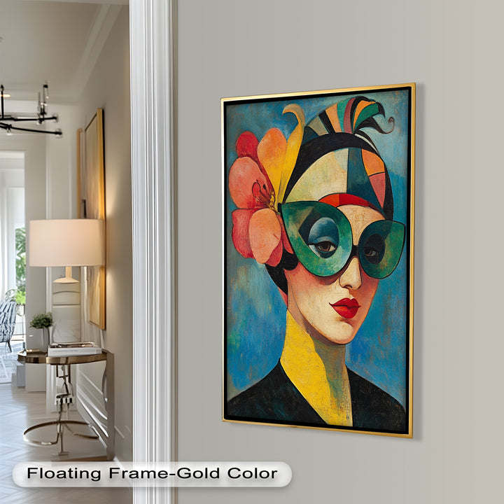 Retro Elegance Oil Painting – Fauvism Woman
