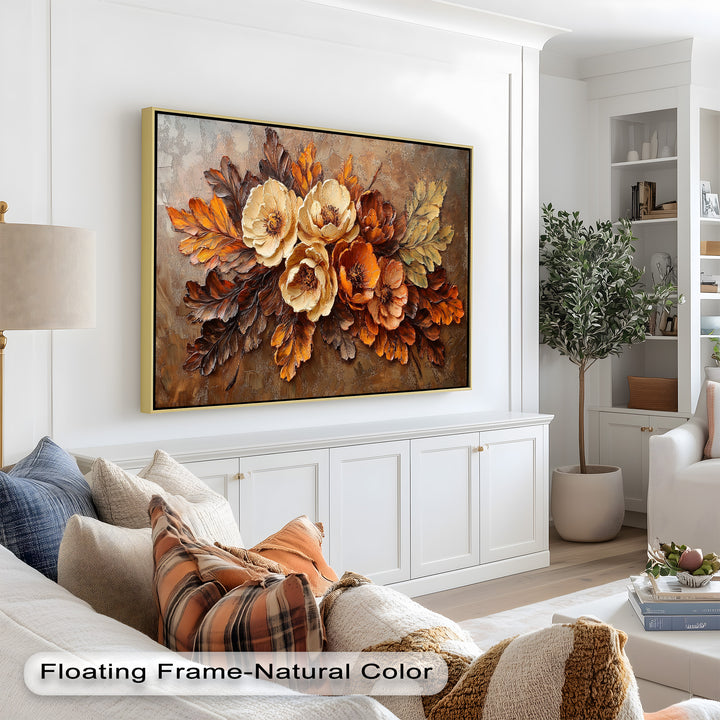 Golden Autumn Florals – Botanical Oil Paintings