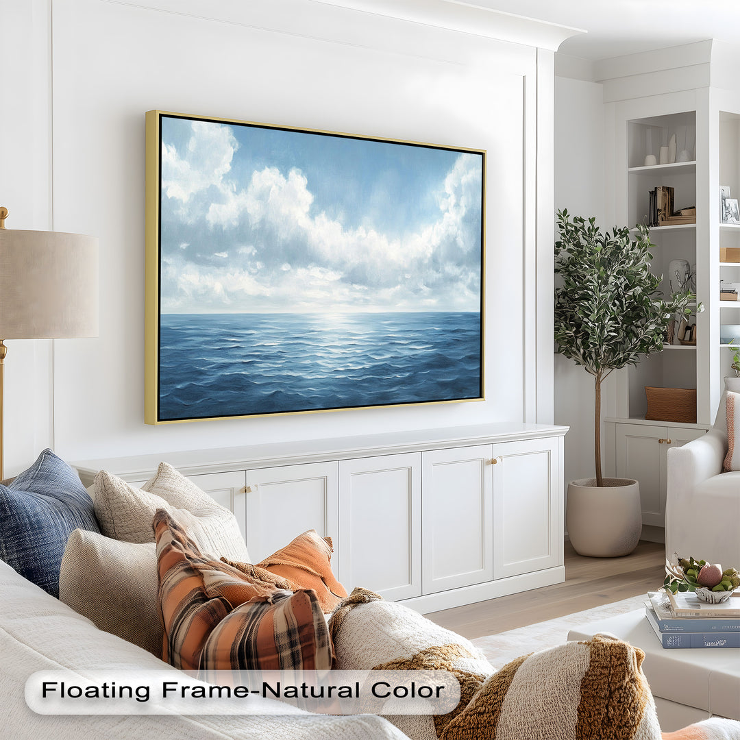 Blue Coastal Art - Ocean Seascape Oil Painting