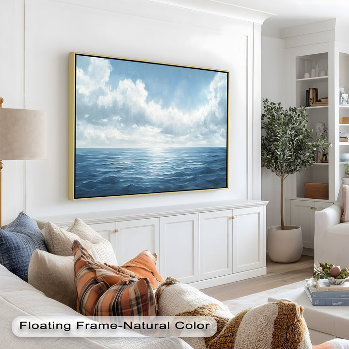 Blue Coastal Art - Ocean Seascape Oil Painting