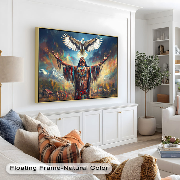 Call of the Sky – Native Ceremony Oil Painting