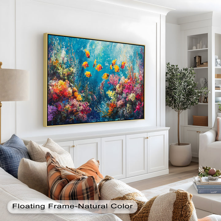 Coral Reef with Tropical Fish – Animal Oil Painting