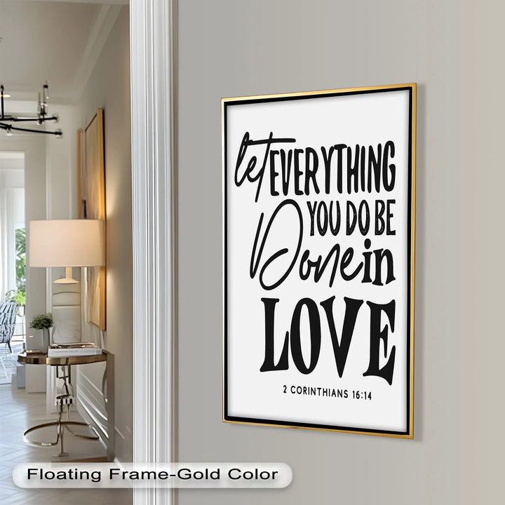 Let Everything Be Done in Love – Scripture Oil Painting - MyPhotoStation