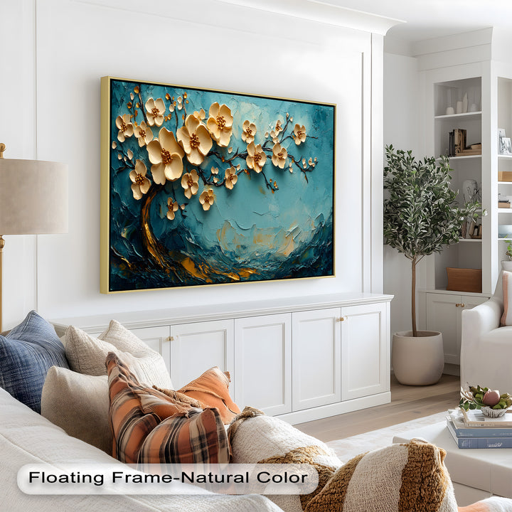 Golden Flowers – Botanical Oil Painting