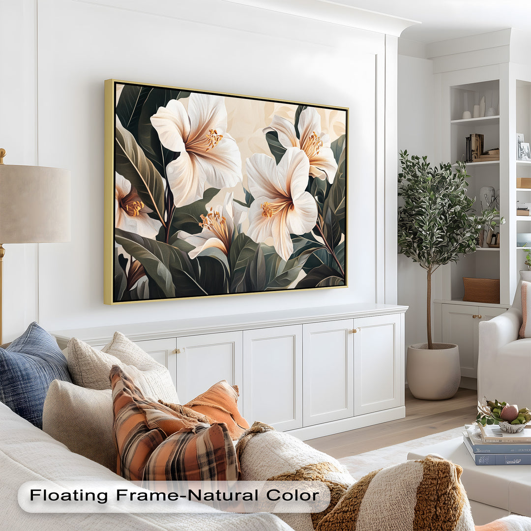 White Hibiscus – Botanical Oil Painting