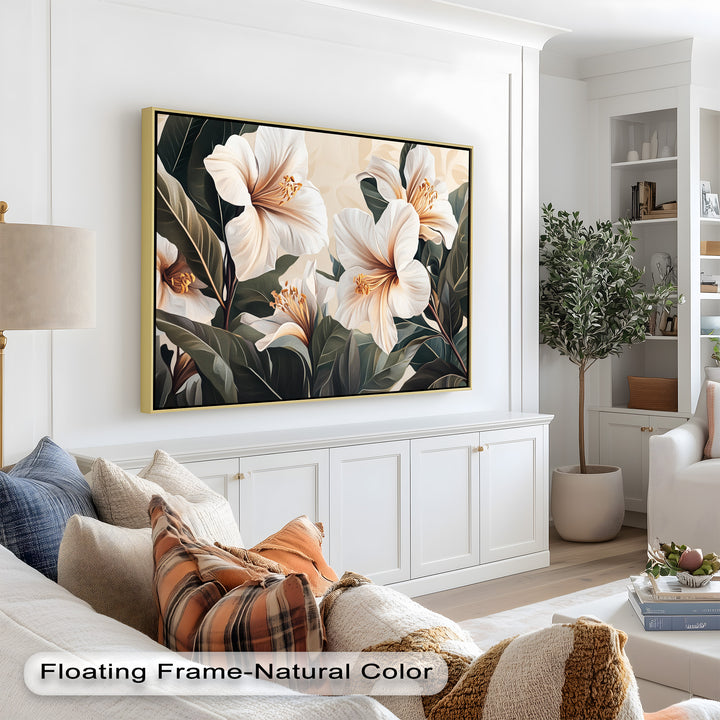 White Hibiscus – Botanical Oil Painting