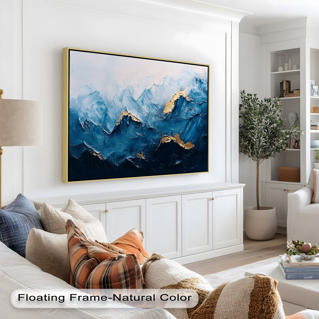 Blue Ridge Art – Abstraktes Berg-Ölgemälde