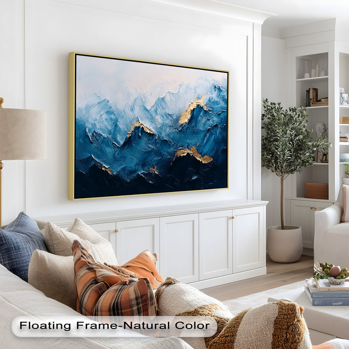 Blue Ridge Art – Abstraktes Berg-Ölgemälde