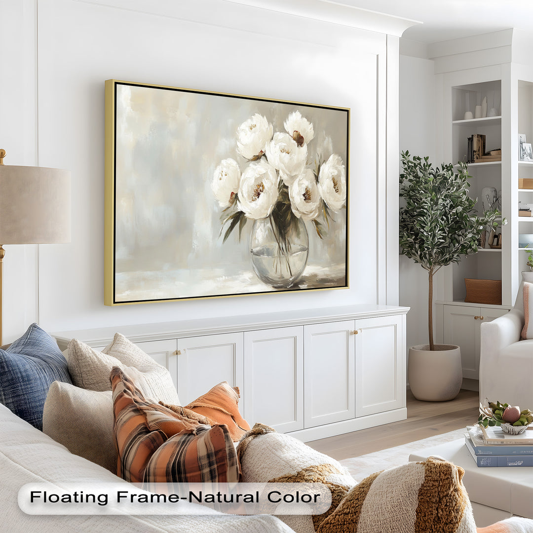 White Peony Bouquet – Floral Oil Paintings