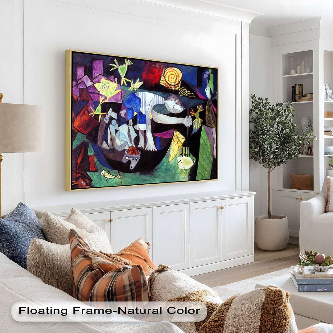 Night of the Spirals – Symbolic Surrealist Picasso Oil Painting