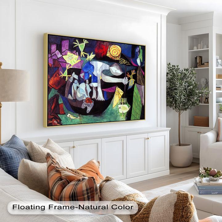 Night of the Spirals – Symbolic Surrealist Picasso Oil Painting