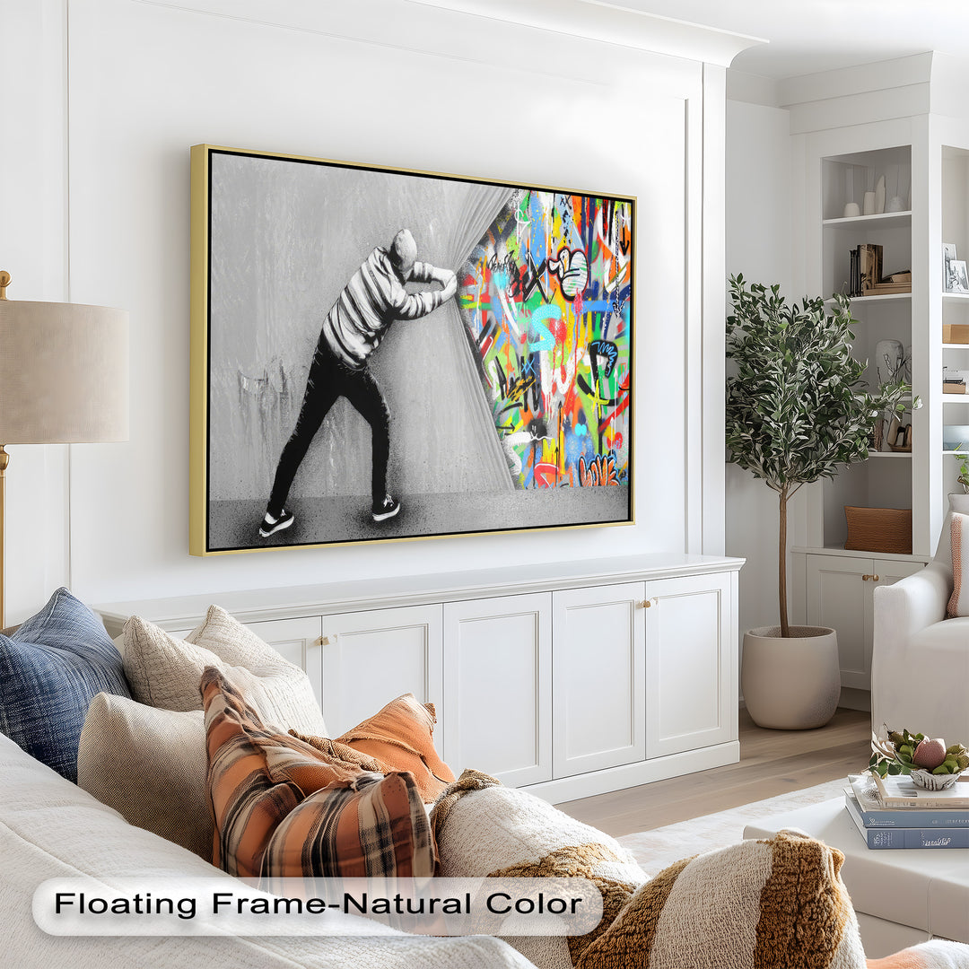 Unveiling the Chaos – Banksy Oil Painting