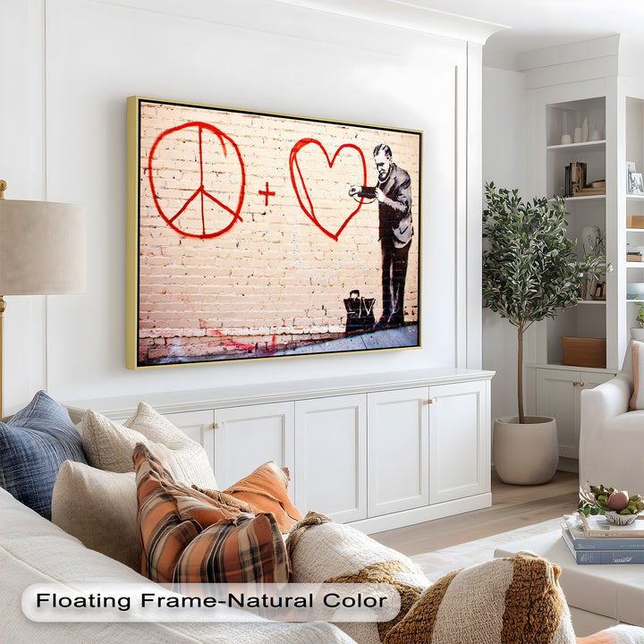 Peace + Love Equation – Banksy Oil Painting