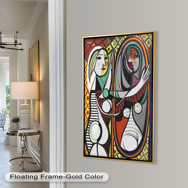 Reflected Identity – Mirror Portrait Picasso Oil Painting