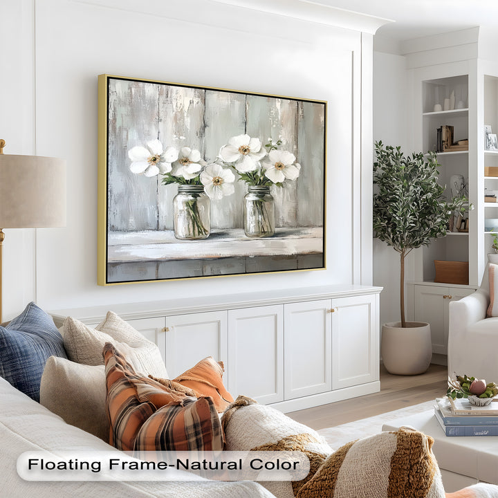 White Flower Jar Still Life – Floral Oil Paintings