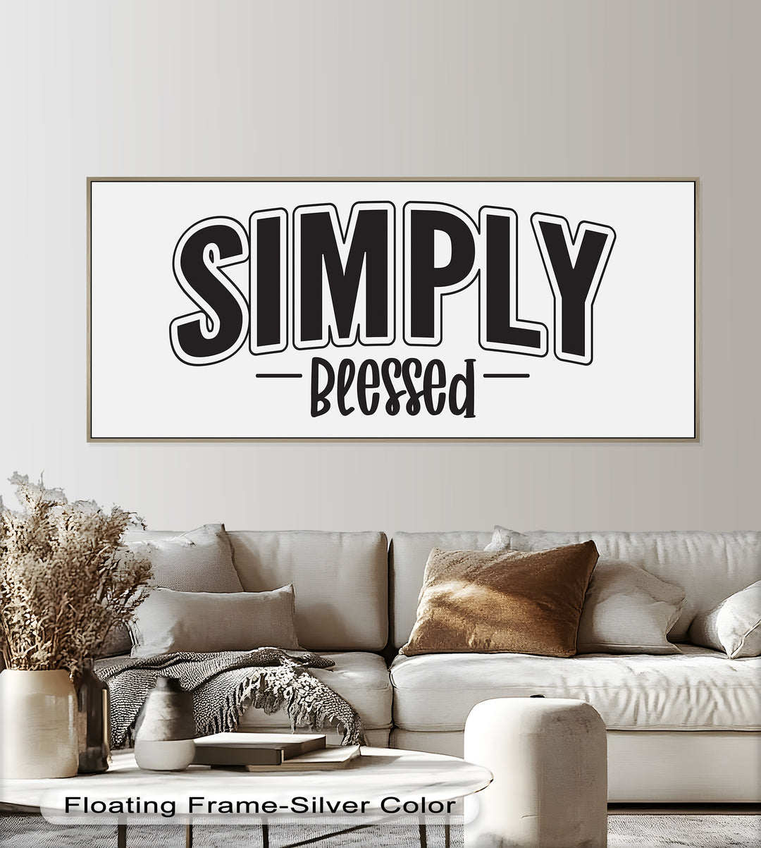 Simply Blessed Oil Painting – Faith-Filled Christian Wall Art