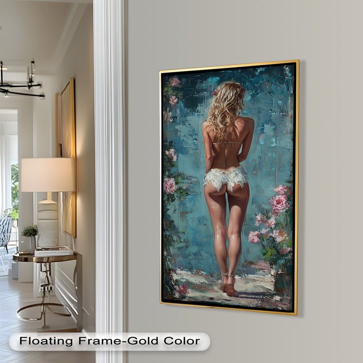Garden Muse – Romantic Floral Nude Oil Painting
