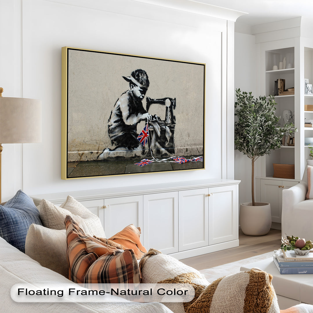 Stitched Allegiance – Banksy Oil Painting