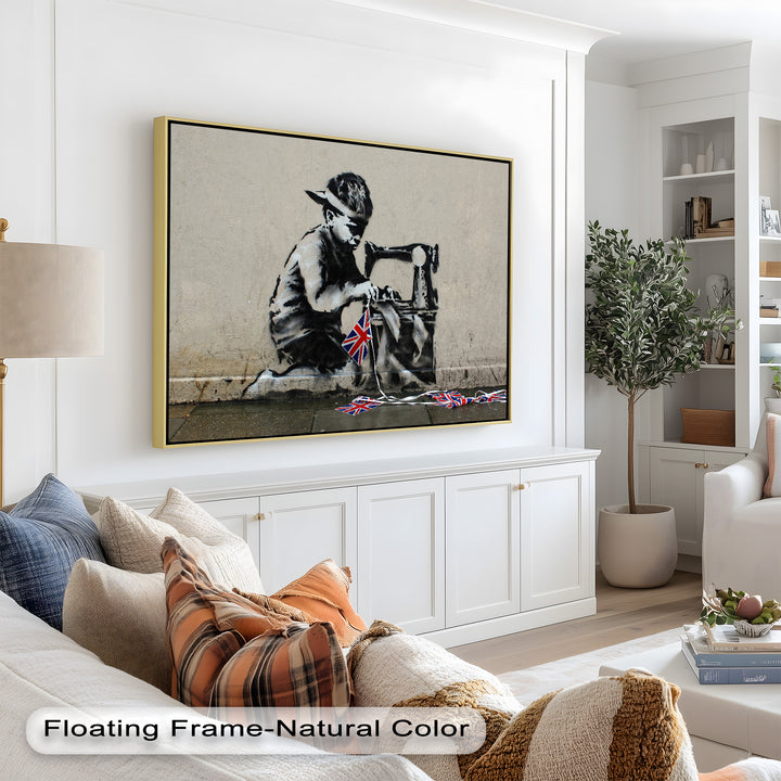 Stitched Allegiance – Banksy Oil Painting
