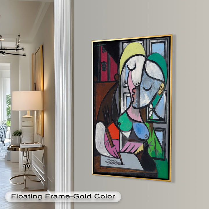Dreaming Scribe – Woman Writing by the Window Picasso Oil Painting