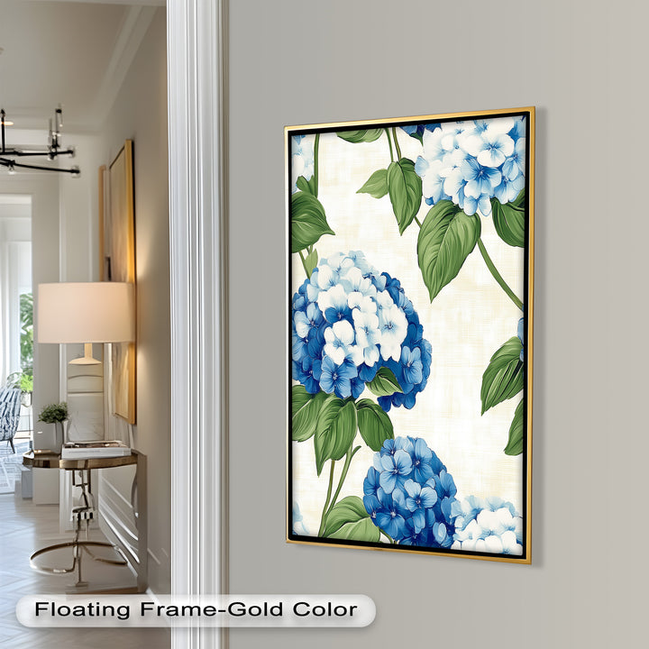 Blue and White Blooming - Flower Oil Painting