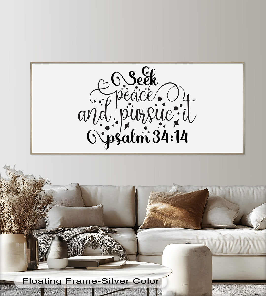 Seek Peace and Pursue It – Psalm 34:14 Christian Bible Oil Painting