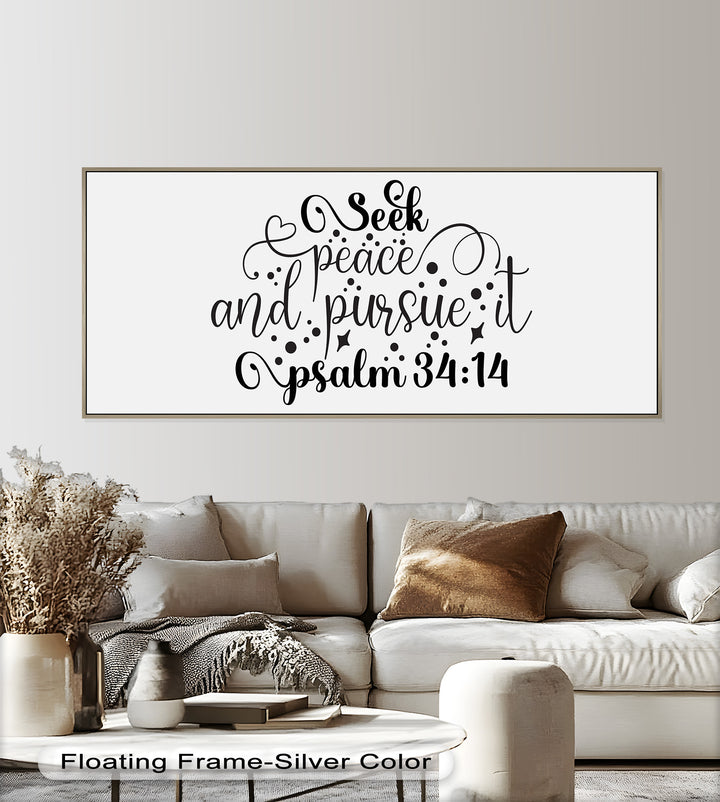 Seek Peace and Pursue It – Psalm 34:14 Christian Bible Oil Painting