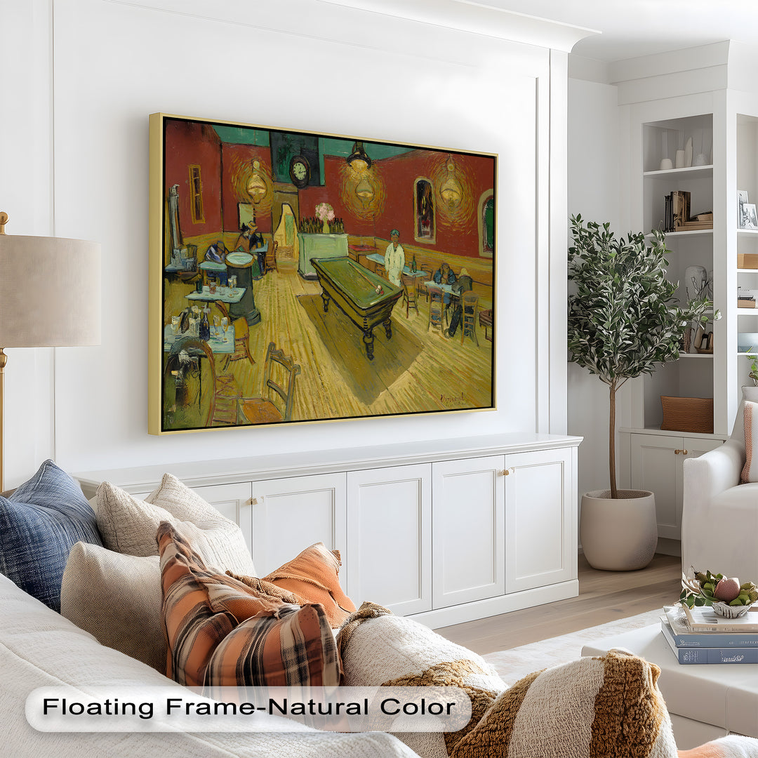 Das Nachtcafé – Ausdrucksstarkes Interieur Historisches Ölgemälde