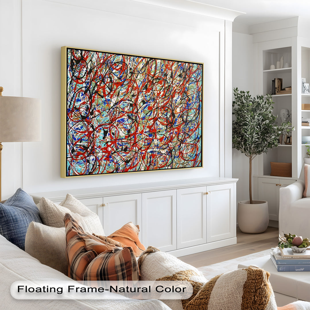 Energetic Abstract Expressionist Wall Art – Modern Oil Painting