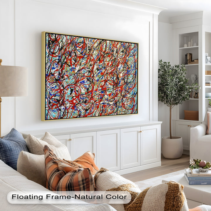 Energetic Abstract Expressionist Wall Art – Modern Oil Painting