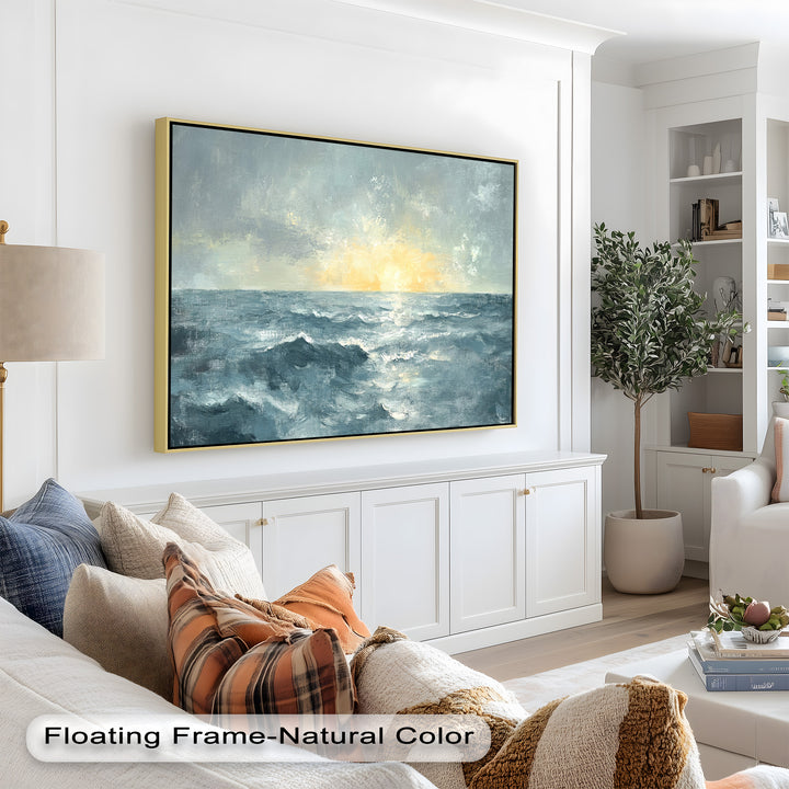 Perfectly paired with the neutral décor and natural materials, this framed artwork enhances the space with its coastal charm and timeless beauty.

