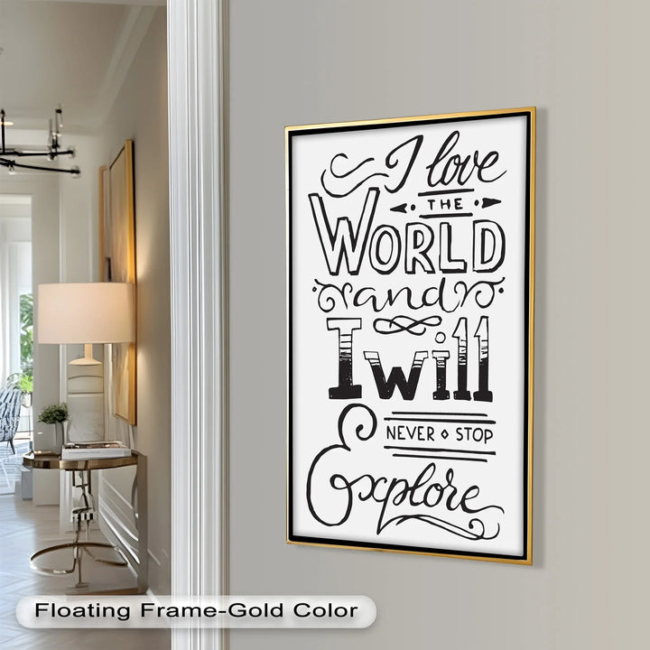 Adventure Typography Art – I Will Never Stop Explore Oil Painting - MyPhotoStation