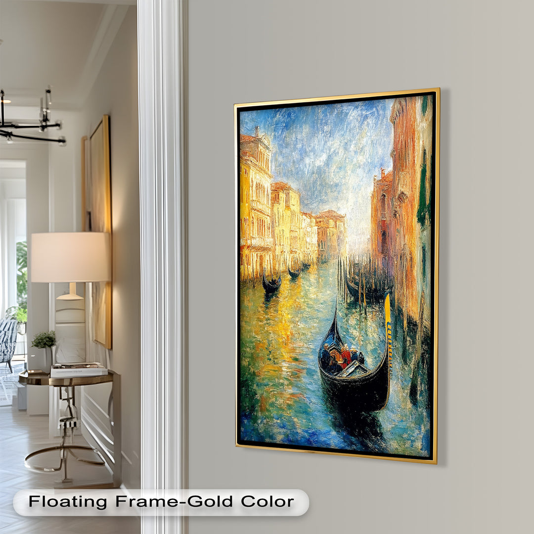 Venice Gondola Scene - Impressionist Oil Painting