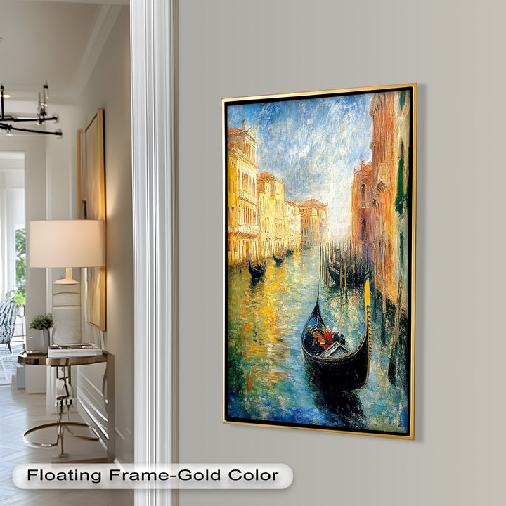 Venice Gondola Scene - Impressionist Oil Painting