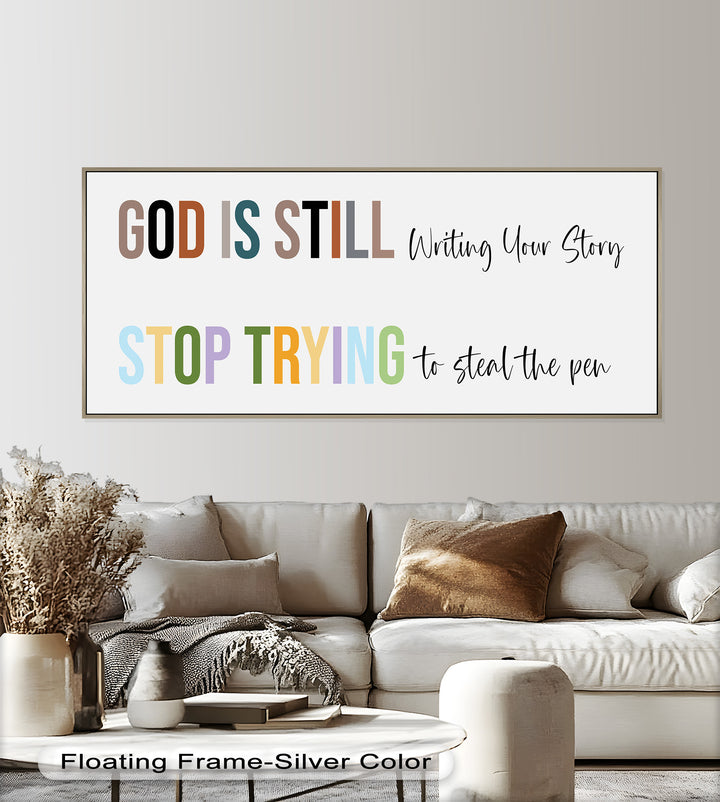 God Is Still Writing – Christian Oil Painting