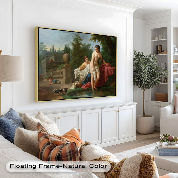 Bathing in the Garden – Neoclassical Elegance Oil Painting