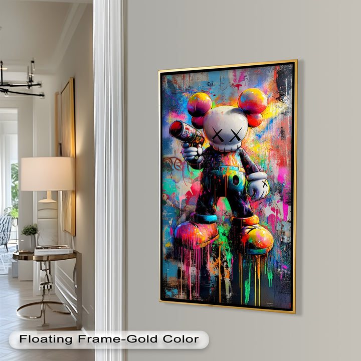 KAWS Street Blaster – Graffiti Pop Oil Painting