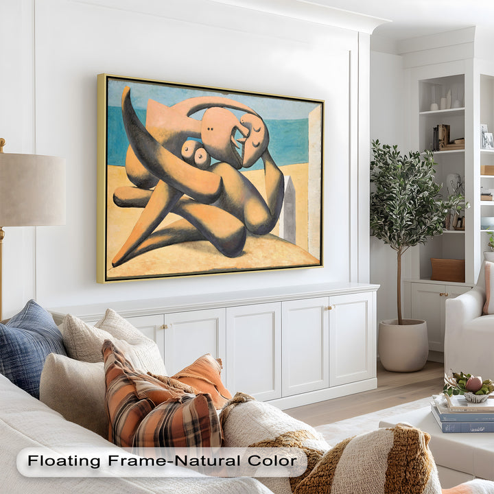 Lovers by the Sea – Abstract Embrace Picasso Oil Painting