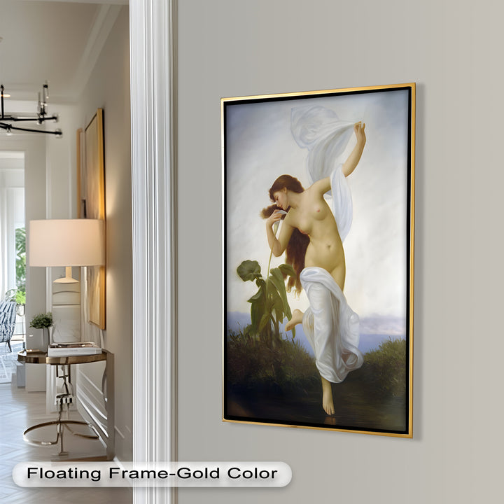 Whispers of the Wind – Classical Nude Goddess Renaissance Oil Painting
