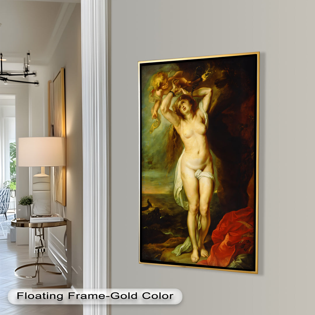Andromeda Bound – Mythological Renaissance Nude Oil Painting