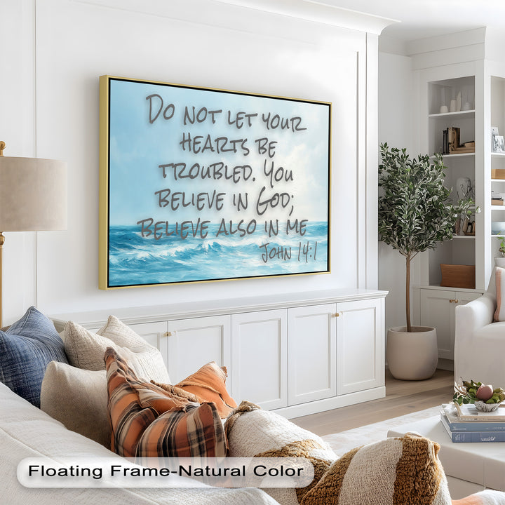 Peaceful Seascape Religious Wall Art – Encouraging Christian Home Decor
