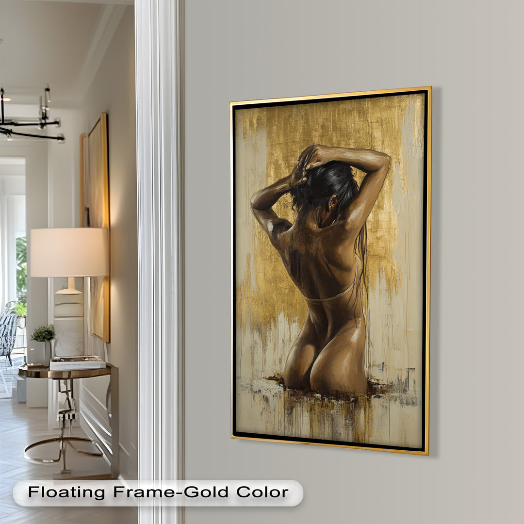 Golden Silence – Contemporary Figurative Nude Oil Painting
