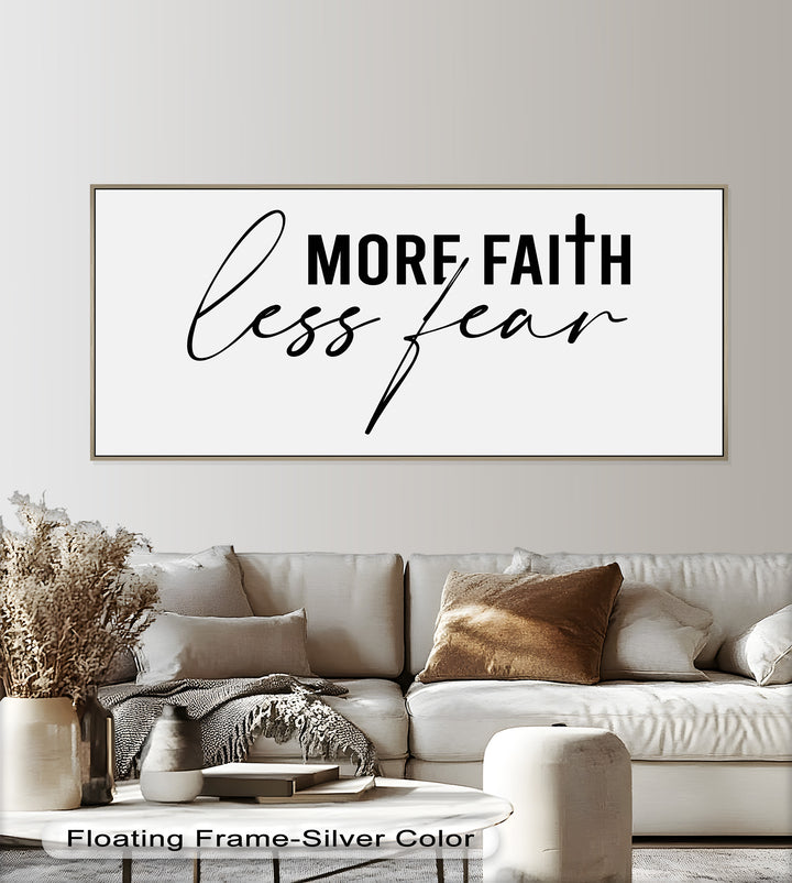 More Faith, Less Fear – Motivational Oil Painting