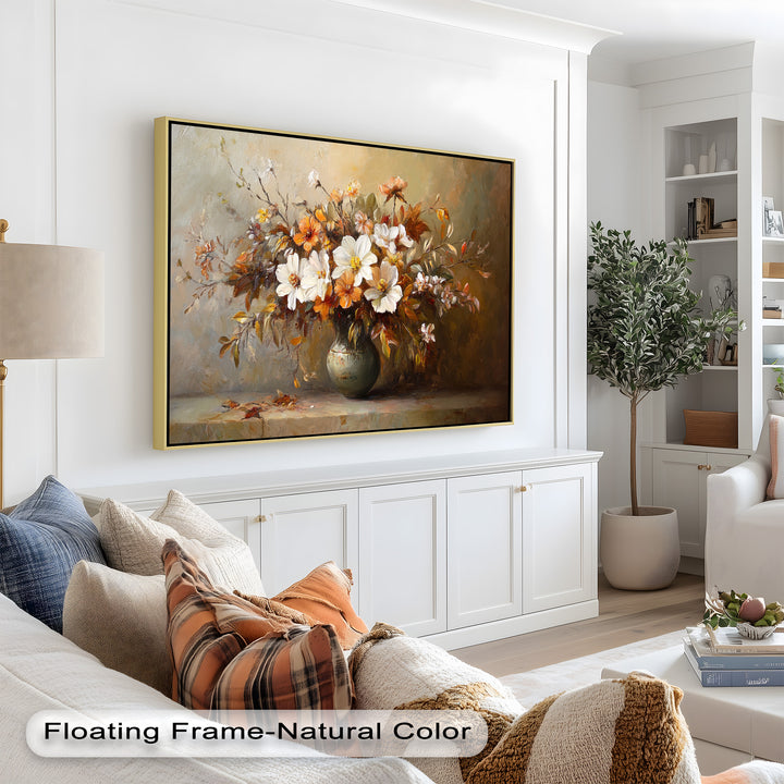 Old Style Vintage Flowers – Gerahmte Ölgemälde